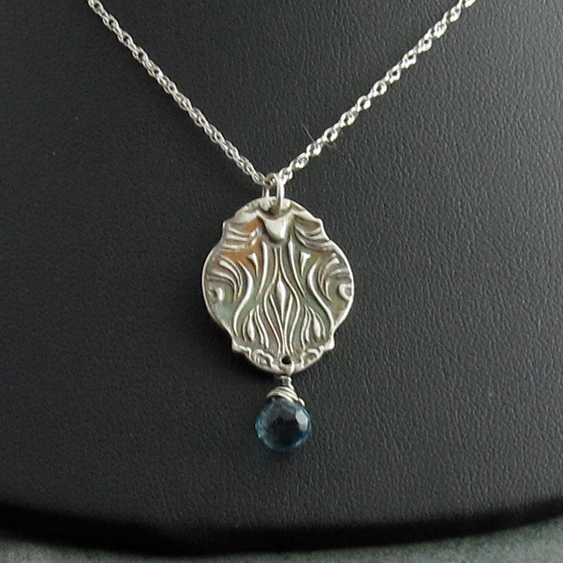Personalized initial necklace, handmade eco-friendly silver monogram pendant, custom lower case initial